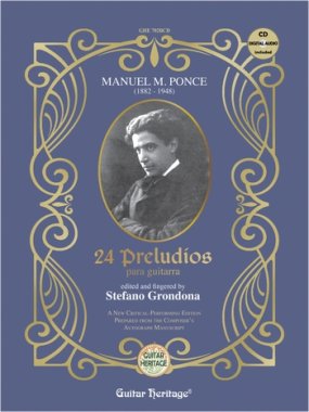 Ponce | 24 Preludios Para Guitarra, Guitar Heritage Edition, Book/OA