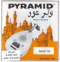Pyramid 650 200 Arabic Oud 10-String Silver Plated Wound with Plain 3rd