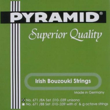 Pyramid 671/8A Brass Wound Steel Irish Bouzouki Strings, Unison Set