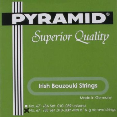 Pyramid 671/8B Brass Wound Steel Irish Bouzouki Strings, Octave Set