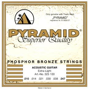 Pyramid Acoustic Guitar Strings Phosphor Bronze Wound Ex Lt 10-47