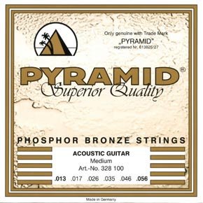 Pyramid Acoustic Guitar Strings Phosphor Bronze Wound Med 13-56