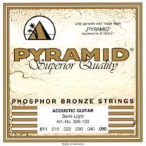Pyramid Acoustic Guitar Strings Phosphor Bronze Wound Semi Lt 11-50
