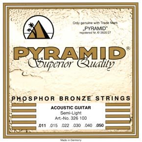 Pyramid Acoustic Guitar Strings Phosphor Bronze Wound Semi Lt 11-50