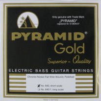 Pyramid Chrome-Nickel Flat Wound 4 String Short 40-100 Beatle Bass