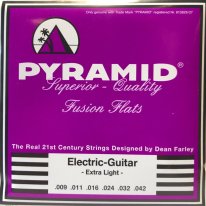 Pyramid Fusion Flats Round Core Flatwound Strings, Extra Light 9-42