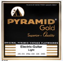 Pyramid Gold Chrome-Nickel Flat Wound Round Core Electric Light 10-465