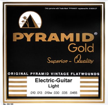 Pyramid Gold Chrome-Nickel Flat Wound Round Core Electric Light 10-465