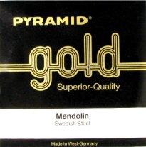 Pyramid Gold Chrome-Nickel Flatwound Mandolin Strings, Medium Tension