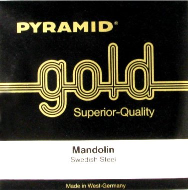 Pyramid Gold Chrome-Nickel Flatwound Mandolin Strings, Medium Tension
