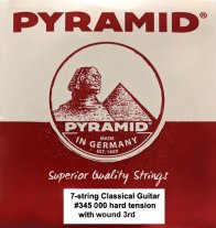 Pyramid Silver Plated Classical 7 String HT wound G Guitar Strings, Full Set
