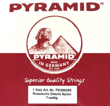 Pyramid Silver Plated Russian 7-String Nylon PD396 200 Carbon 3rd, Set