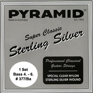 Pyramid Sterling Silver Super Classic HT Guitar Strings, Bass Set