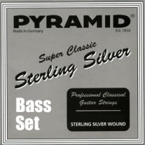 Pyramid Sterling Silver Super Classic MT Guitar Strings, Bass Set