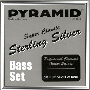Pyramid Sterling Silver Super Classic MT Guitar Strings, Bass Set