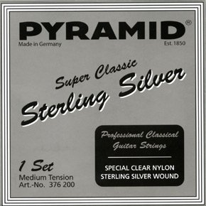 Pyramid Sterling Silver Super Classic MT Guitar Strings, Full Set
