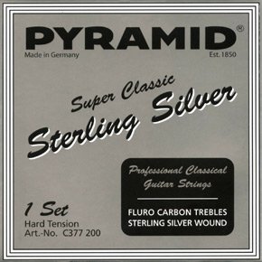 Pyramid Sterling Silver with Carbon Trebles HT Guitar Strings Full Set