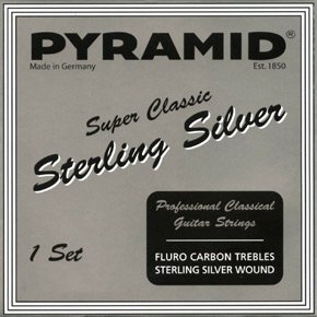 Pyramid Sterling Silver with Carbon Trebles MT Guitar Strings Full Set