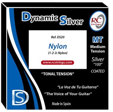 RC Strings Dynamic Silver with Nylon Trebles MT, Full Set