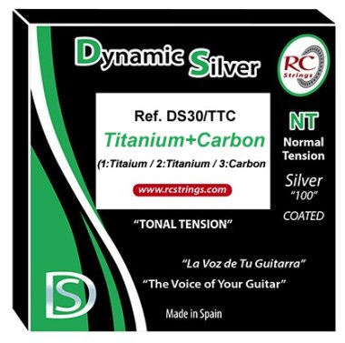RC Strings Dynamic Silver with Titanium 1+2 Carbon 3rd NT, Full Set