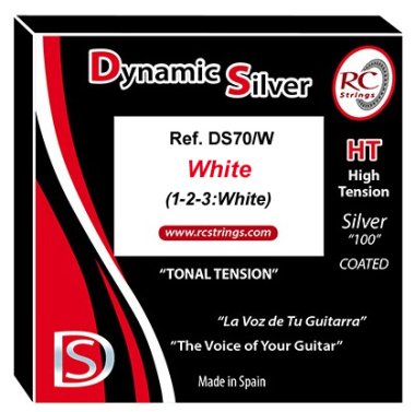 RC Strings Dynamic Silver with White Trebles HT, Full Set