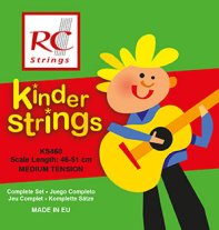 RC Strings Kinder Guitar Strings KS460 Medium Tension (46-51cm), Full Set
