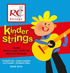 RC Strings Kinder Guitar Strings KS580 Medium Tension (58-62cm), Full Set