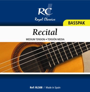 RC Strings RL50B Recital MT Classical Guitar Strings, BassPak