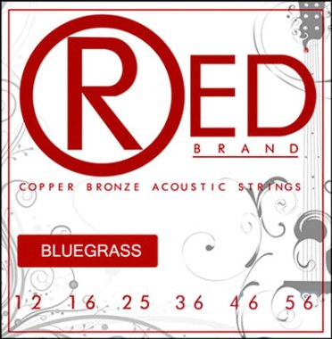 Red Brand 7323 Copper Bronze Bluegrass Acoustic Guitar Strings 12-56