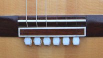 Rosette Diamond Guitar Bridge Beads Set of 7, Matte White