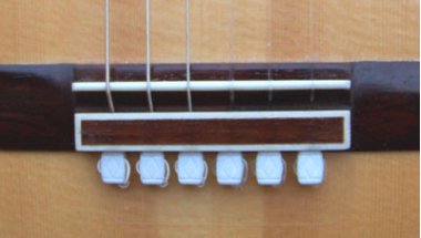 Rosette Diamond Guitar Bridge Beads Set of 7, Matte White