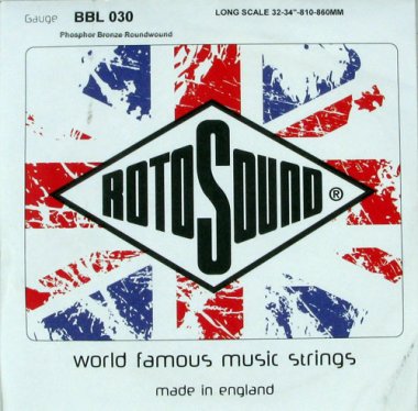 Rotosound BBL030 Phosphor Bronze Roundwound single High C string, .030