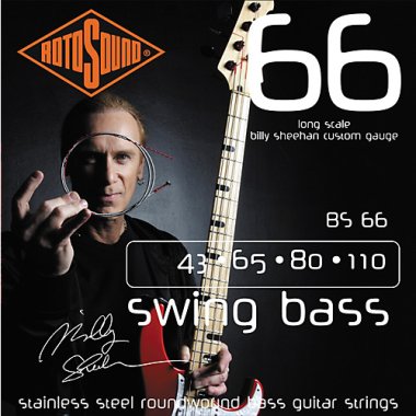 Rotosound BS66 Billy Sheehan Swing Bass Custom Set, Stainless 43-110