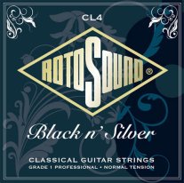 Rotosound CL4 Superia Pro Black Trebles NT Guitar Strings, Full Set