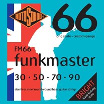 Rotosound FM66 Funkmaster Mark King Custom Gauge Stainless, 30-90