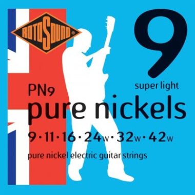 Rotosound PN9 Pure Nickels Electric Guitar Strings 9-42