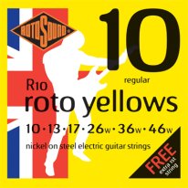 Rotosound R10 Roto Yellows Regular Electric Guitar Strings 10-46