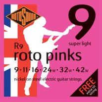 Rotosound R9 Roto Pinks Super Light Electric Guitar Strings 9-42