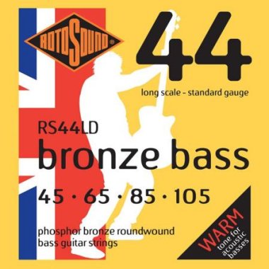 Rotosound RS44LD Phosphor Bronze Roundwound Bass Strings, 45-105