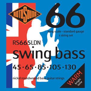 Rotosound RS665LDN Swing Bass 5-String Set 45-130, Nickel