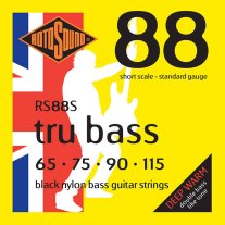 Rotosound RS88S Tru Bass Black Nylon Flatwound Short Scale, 65-115