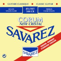 Savarez 500CR New Cristal/Corum NT Classical Guitar Strings, Full Set