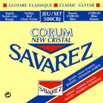 Savarez 500CRJ New Cristal NT / Corum HT Guitar Strings, Full Set