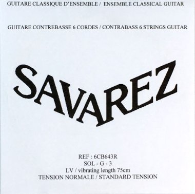 Savarez 6CB643R Lower Octave (Contra Bass) Normal Tension 3rd String