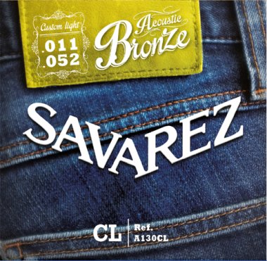 Savarez A130CL Acoustic Bronze Cs-Lt Acoustic Guitar Strings 11-52