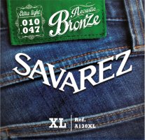 Savarez A130XL Acoustic Bronze Ex-Lt Acoustic Guitar Strings 10-47
