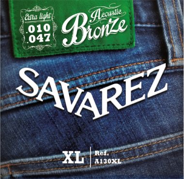 Savarez A130XL Acoustic Bronze Ex-Lt Acoustic Guitar Strings 10-47