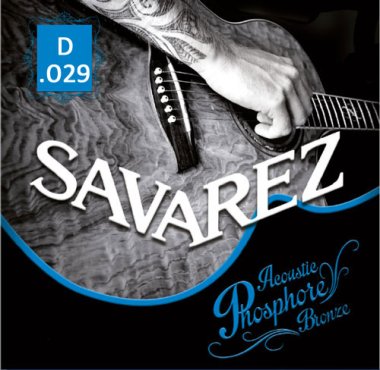 Savarez A140/29 Acoustic Phosphore Bronze Single D String, .029