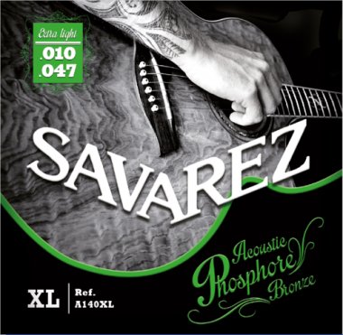 Savarez A140XL Phosphore Bronze Ex-Lt Acoustic Guitar Strings 10-47