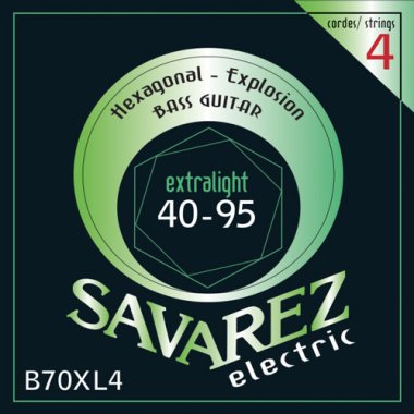 Savarez B70XL4 Hexagonal Explosion 4-String Extra-Light Guage 40-95